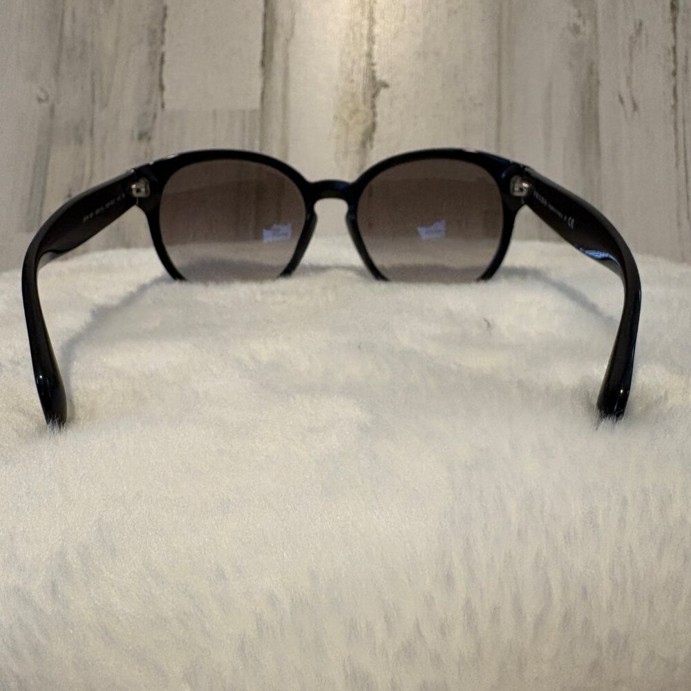 PRADA Round Sunglasses Black Frames Smoke Lens Designer Glasses - Picture 4 of 14